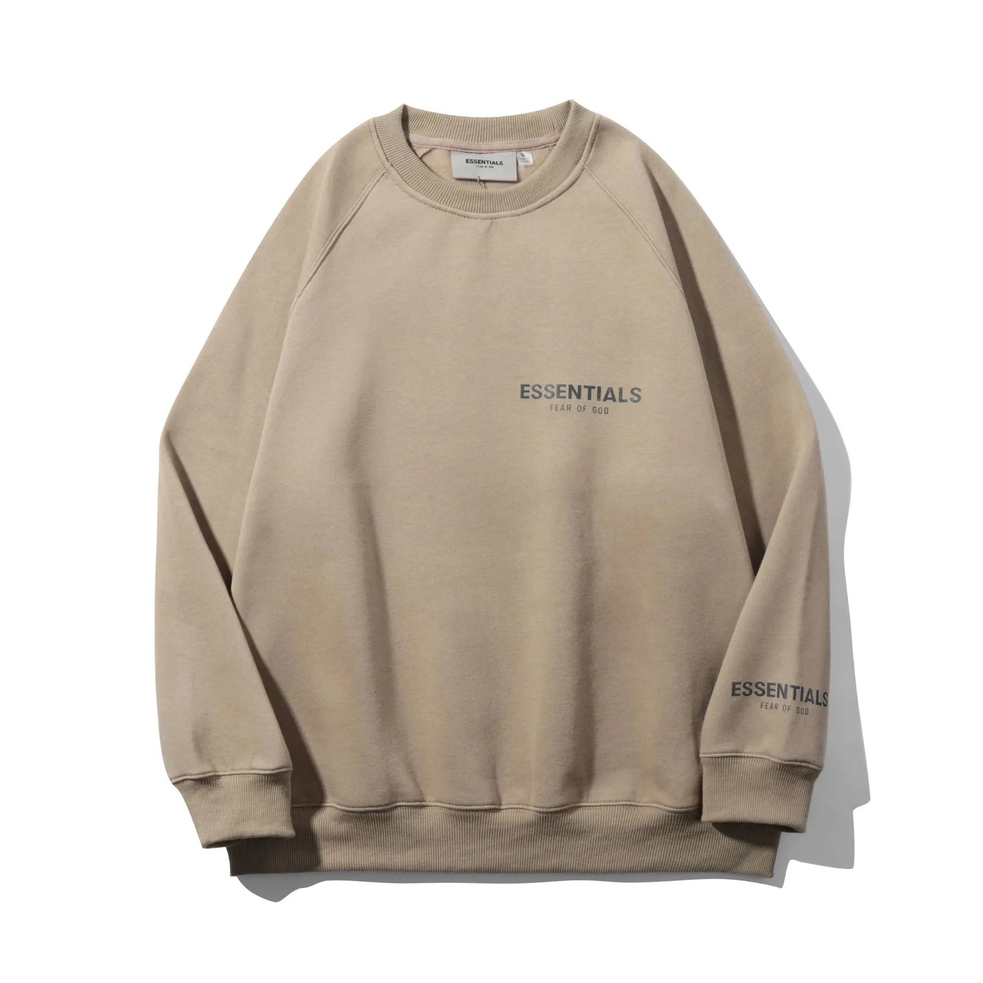 Small round neck khaki color