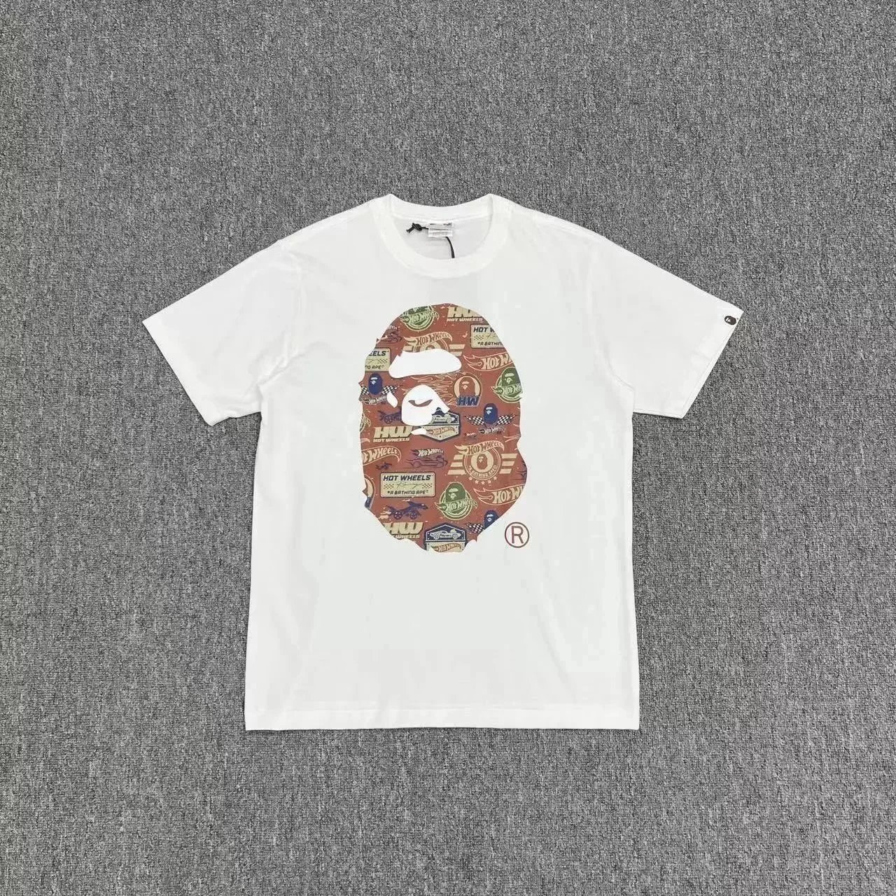 A Bathing Ape T-Shirts Head Graphic — 5060 white
