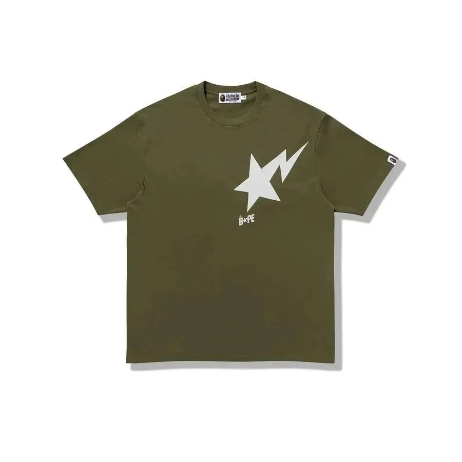 A Bathing Ape T-Shirts Head Graphic — 5053 green