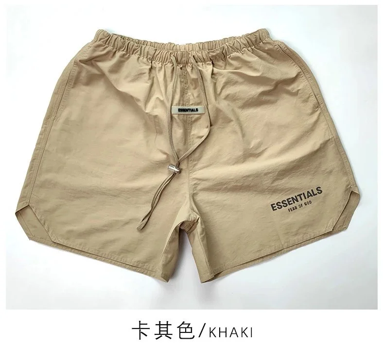 Essentials by Fear of God Khaki Nylon Casual Shorts