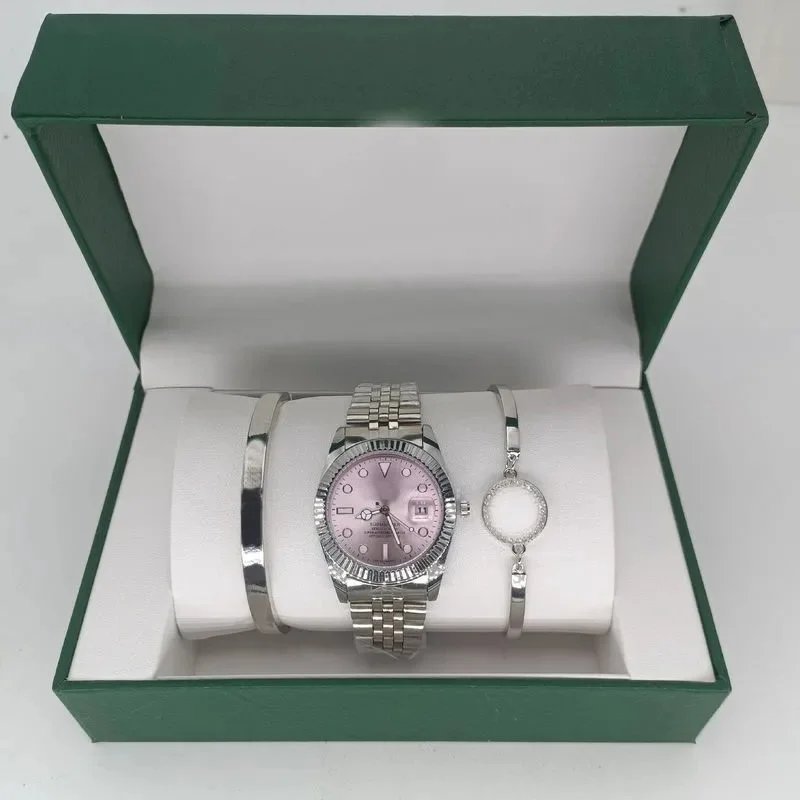 Rolex Three-Piece Set - Datejust Submariner Dial Silver Pink