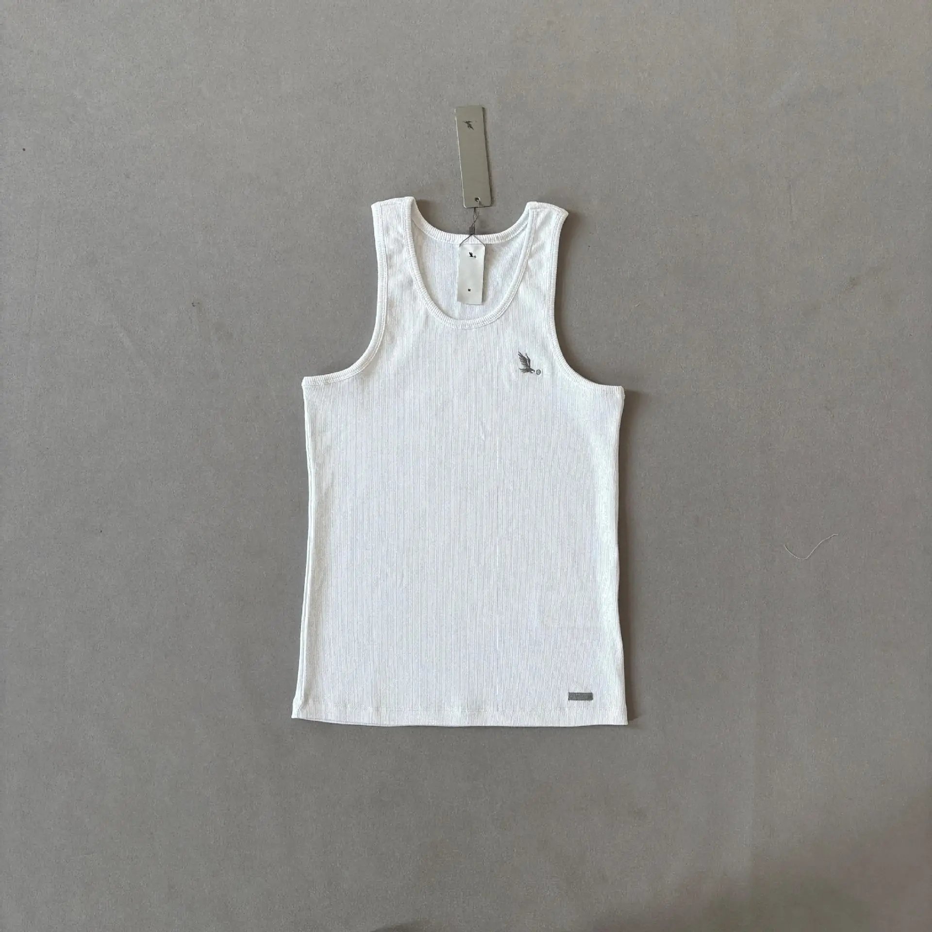 White Ribbed Tank Top