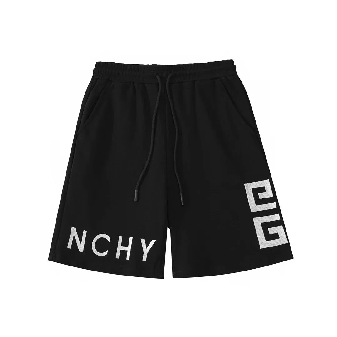 Givenchy Split Letter Logo Black Sweat Shorts - rep Givenchy