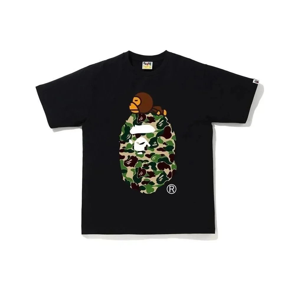 A Bathing Ape T-Shirts Head Graphic — 5063 black and green