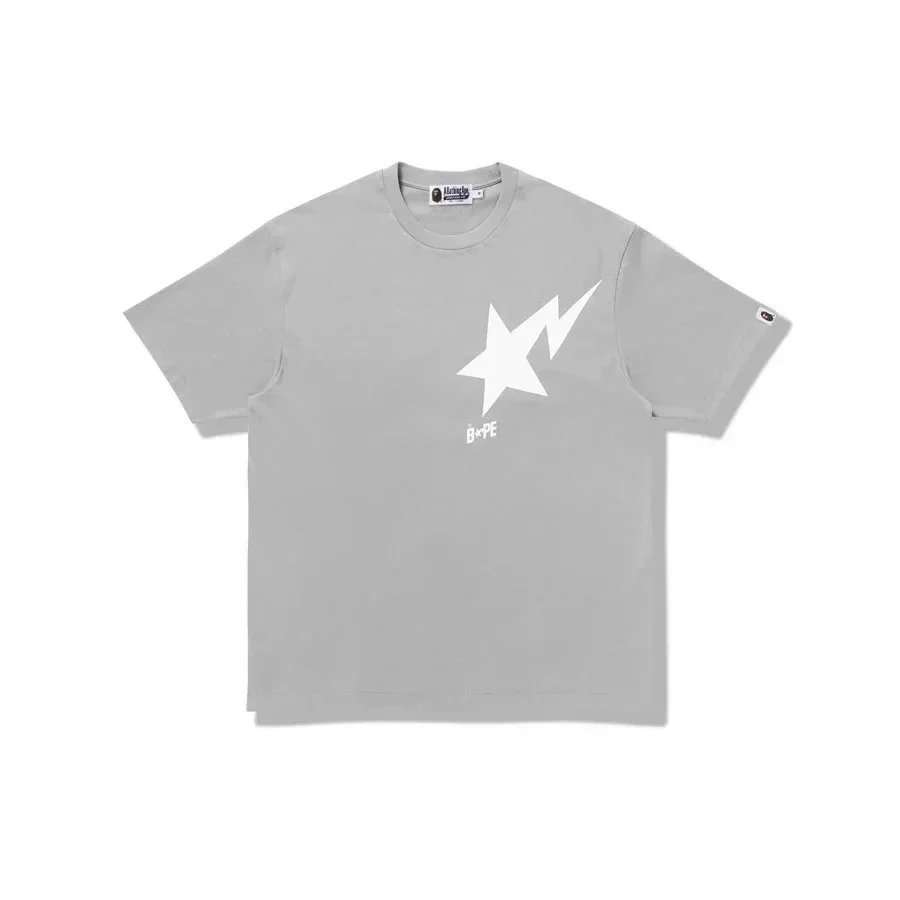 A Bathing Ape T-Shirts Head Graphic — 5053 gray