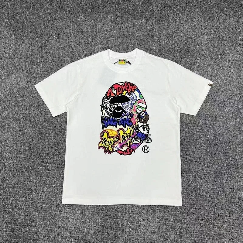 BAPE Colorful Graffiti Ape Head Short-Sleeve T-Shirt