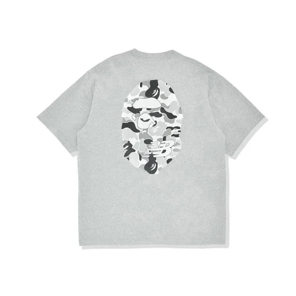 A Bathing Ape T-Shirts Head Graphic — 5057 gray