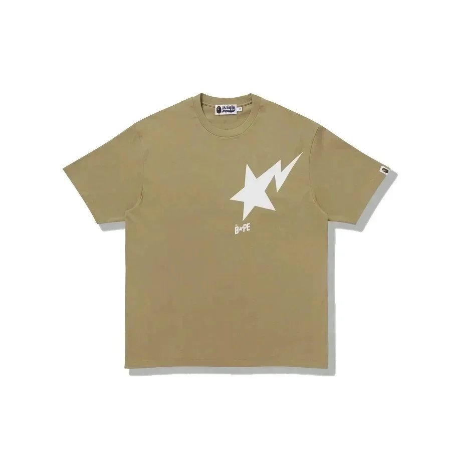 A Bathing Ape T-Shirts Head Graphic — 5053 Khaki