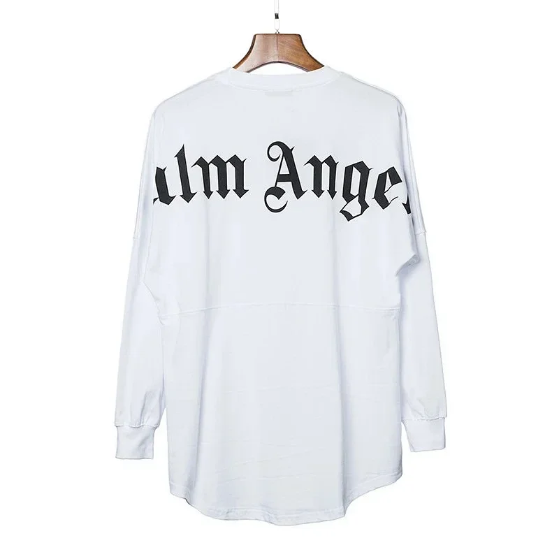 Palm Angels Long-Sleeve Shirt with Arched Gothic Back Lettering and Dropped Shoulders - rep Palm Angels