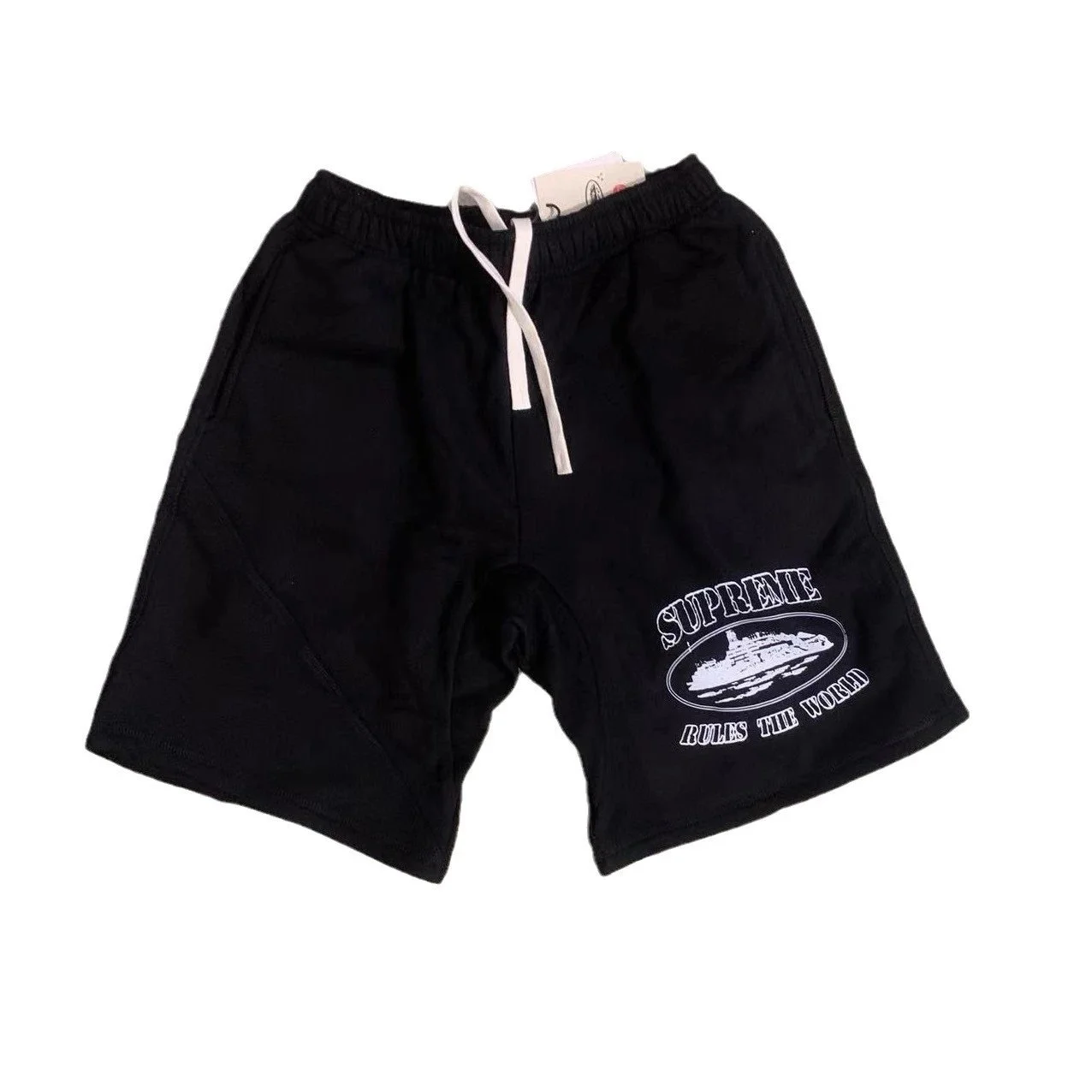 Supreme-Style Printed Athletic Shorts