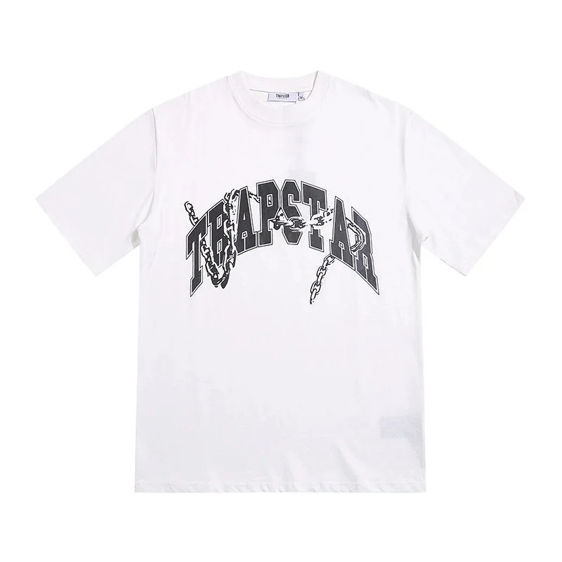 Trapstar chain arched letter short-sleeved shirt