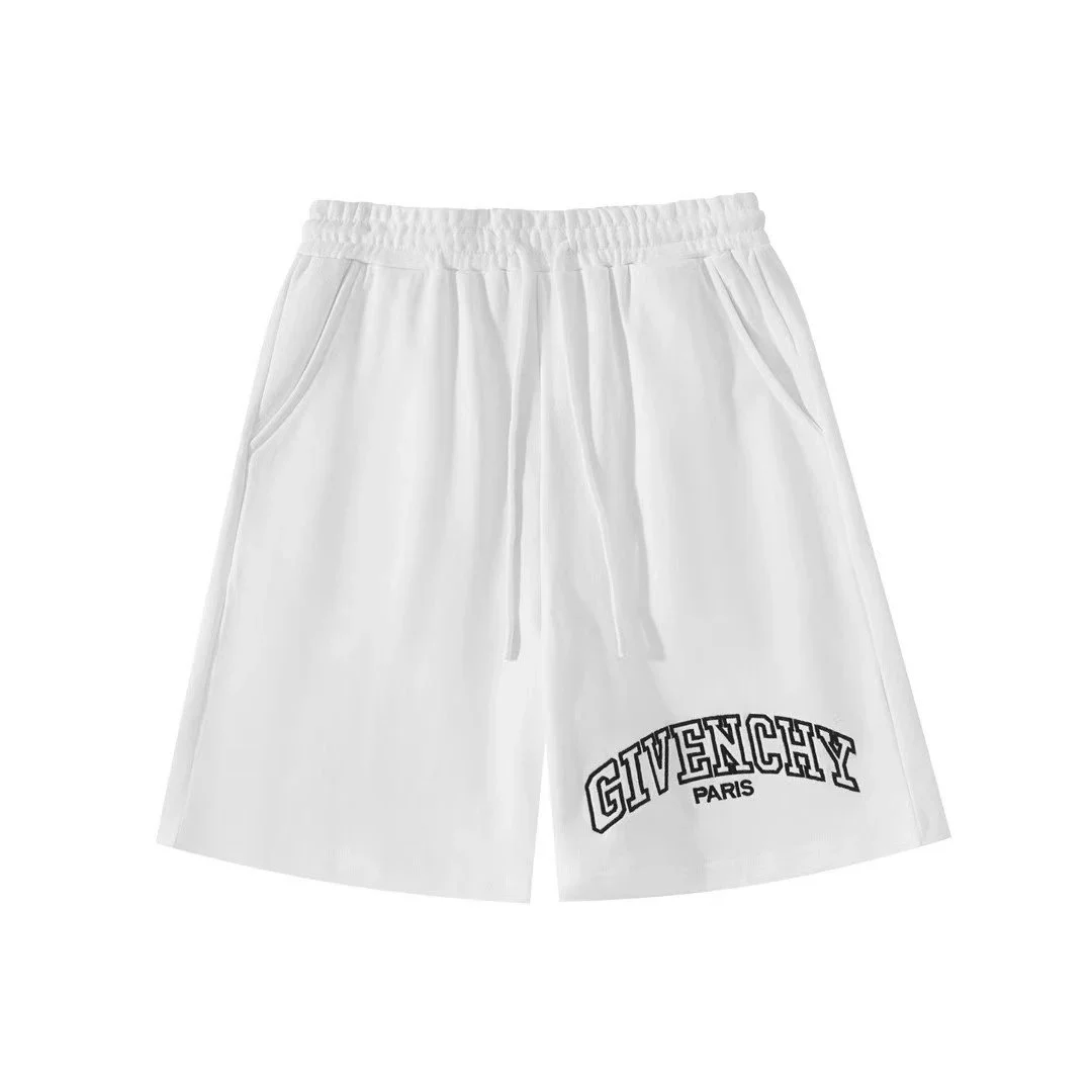 Givenchy White College Logo Sweat Shorts