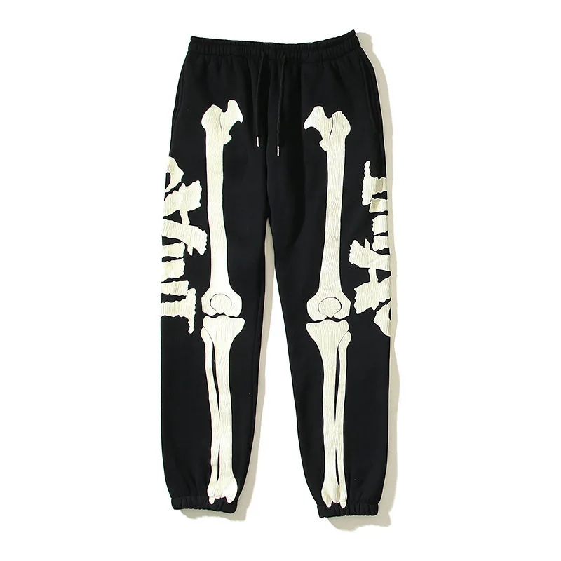 Ripndip — Men's Black Joggers with American-Style Large Skeleton Print