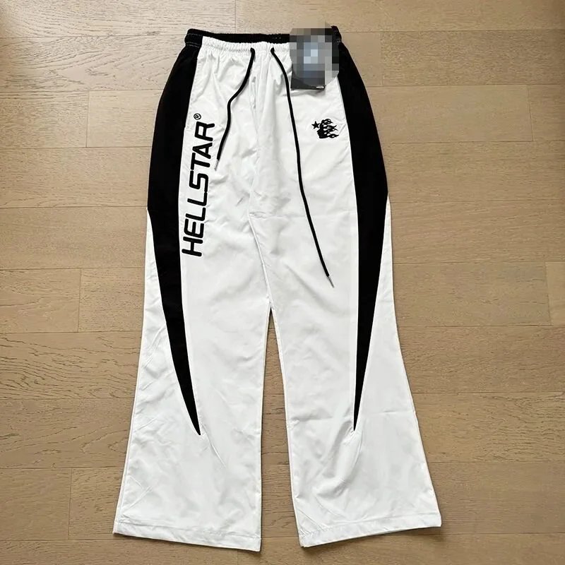 Hellstar: American Retro-Style Casual Sweatpants with Printed Graphics and Raw-Edge Flared Hems - rep Hellstar