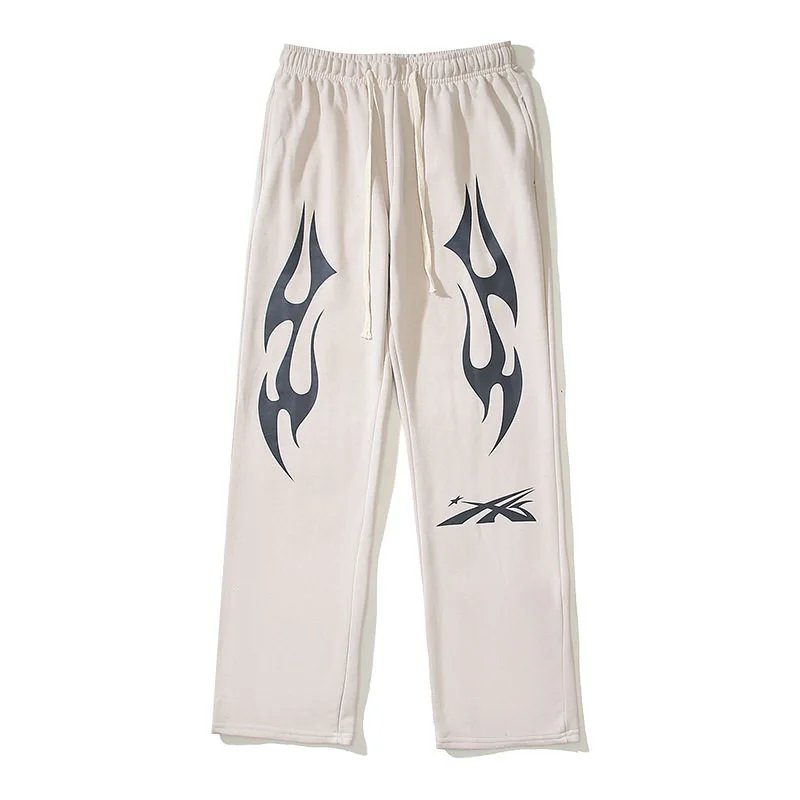 Reebok — Off-White Straight-Leg Casual Sweatpants with Totem Print - rep Off-White