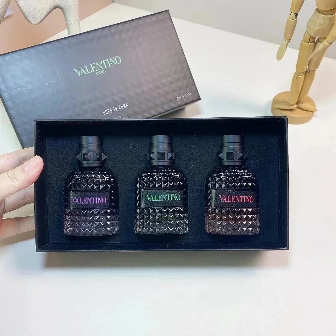 Louis Vuitton Perfume Gift Set Collection — Valentino Perfume Black Box – 30ml × 3 with Atomizers