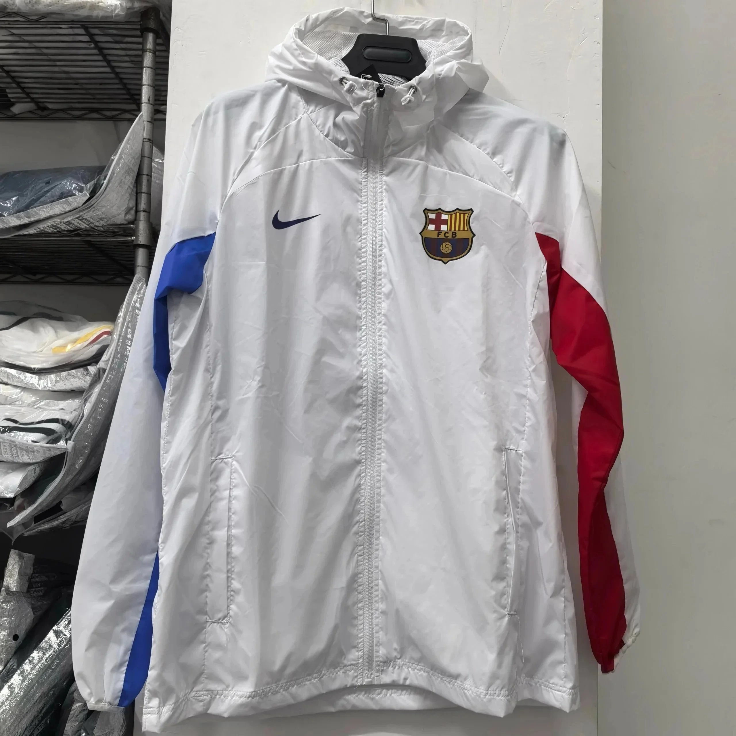 Adidas Jackets Football Club Windbreaker Jacket — Barcelona gray