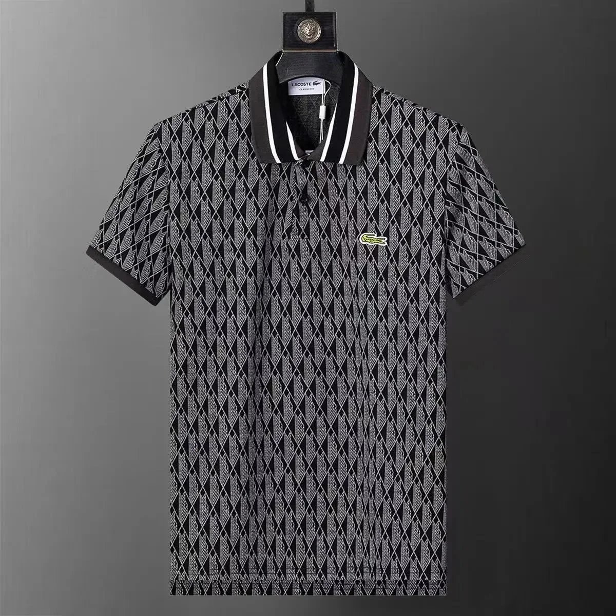 Lacoste Tracksuits Geometric-pattern zip track jacket and trousers set — 6