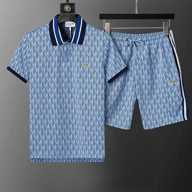 Lacoste Tracksuits Geometric-pattern zip track jacket and trousers set product detail image 8
