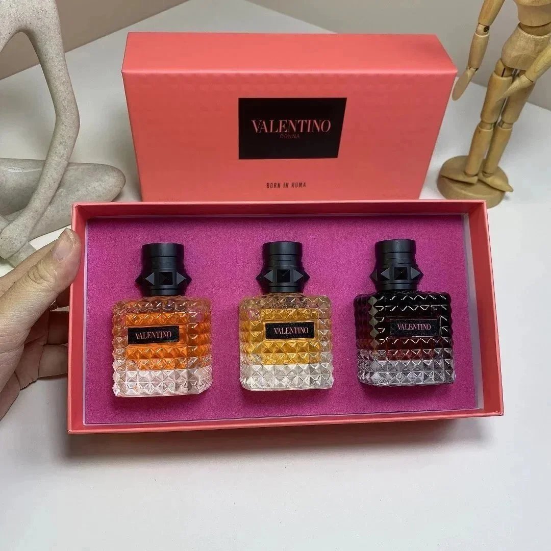 Louis Vuitton Perfume Gift Set Collection — Valentino Perfume Red Box – 30ml × 3 with Atomizers