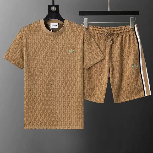 Lacoste Tracksuits Geometric-pattern zip track jacket and trousers set product detail image 4