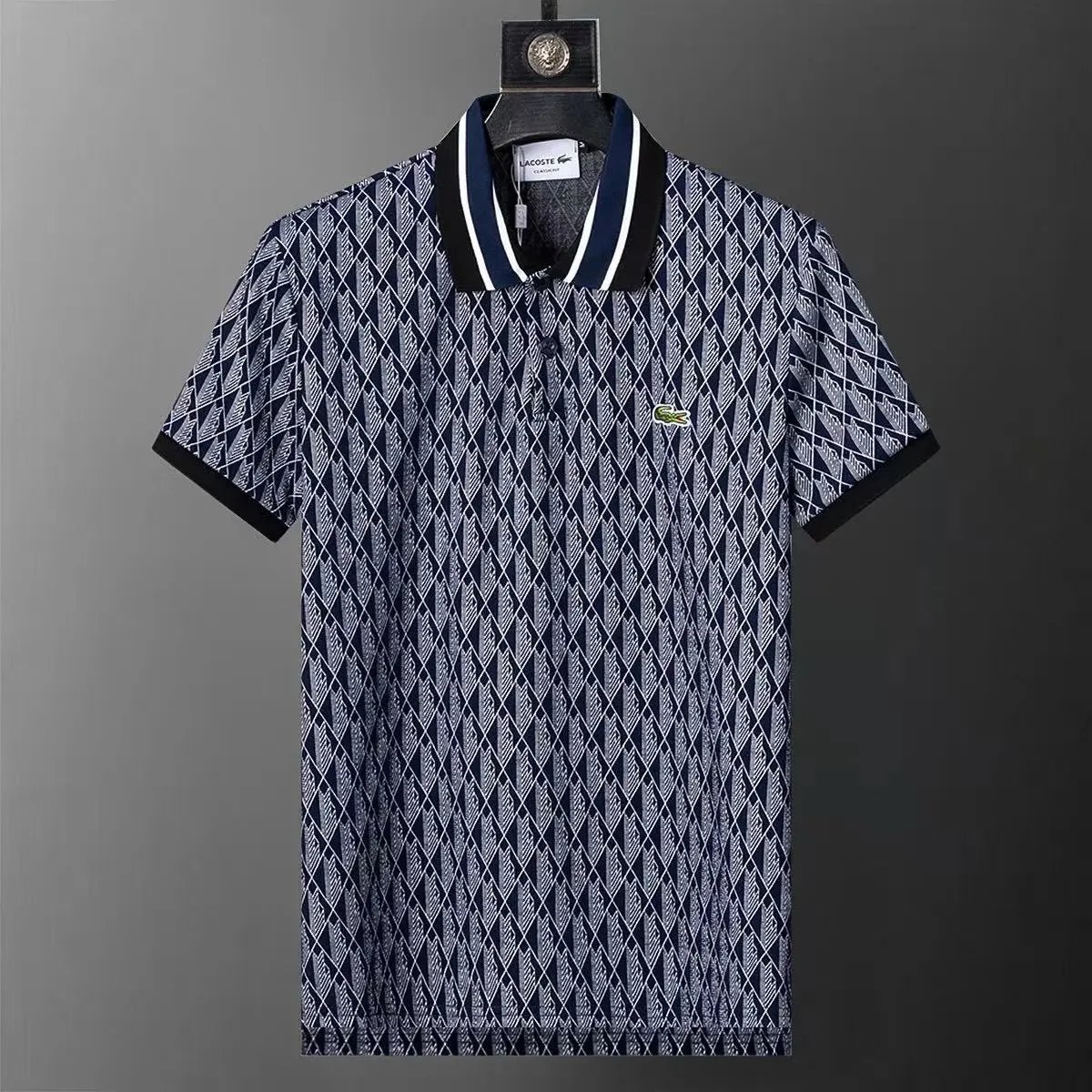 Lacoste Tracksuits Geometric-pattern zip track jacket and trousers set — 7