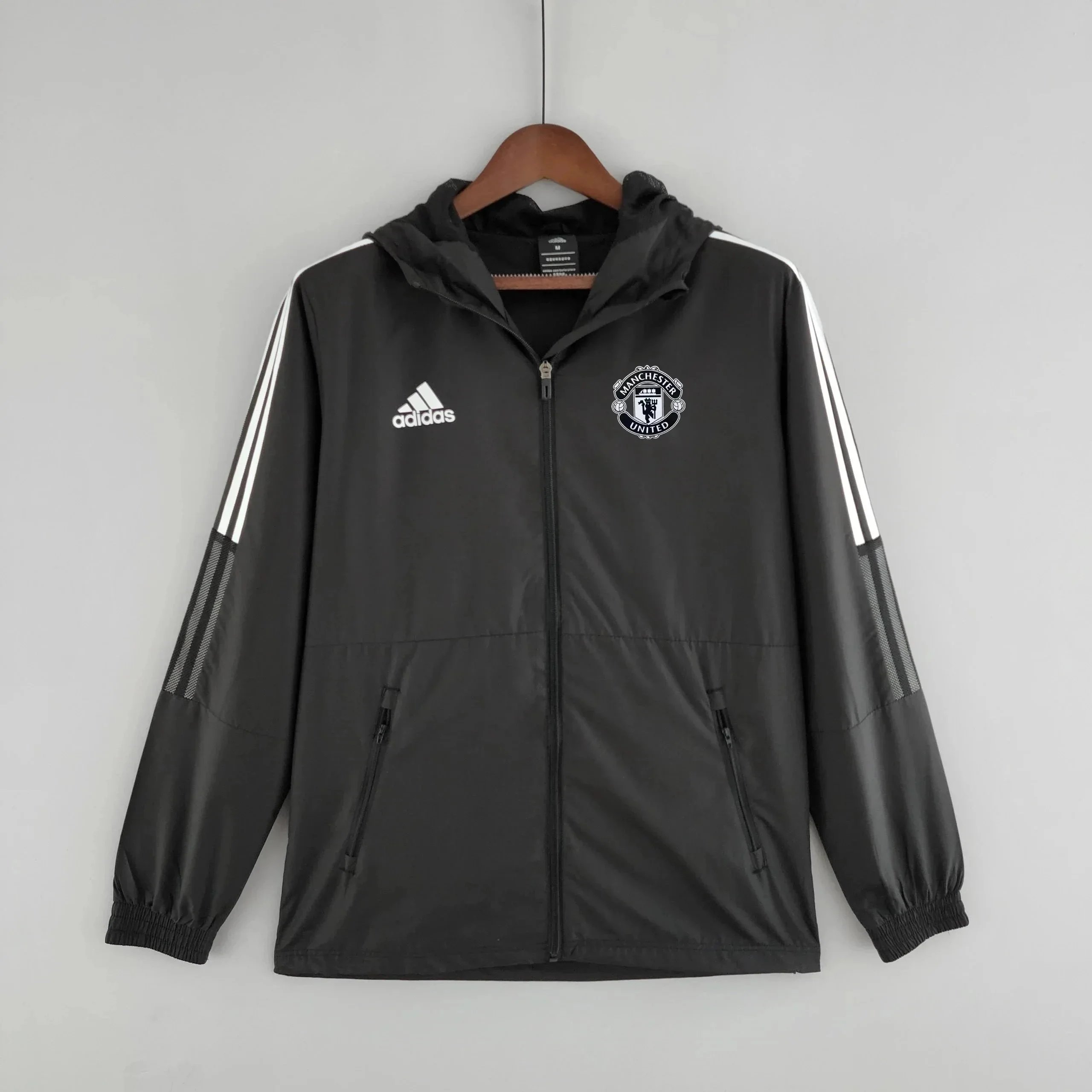 Adidas Jackets Football Club Windbreaker Jacket — Manchester United Black New