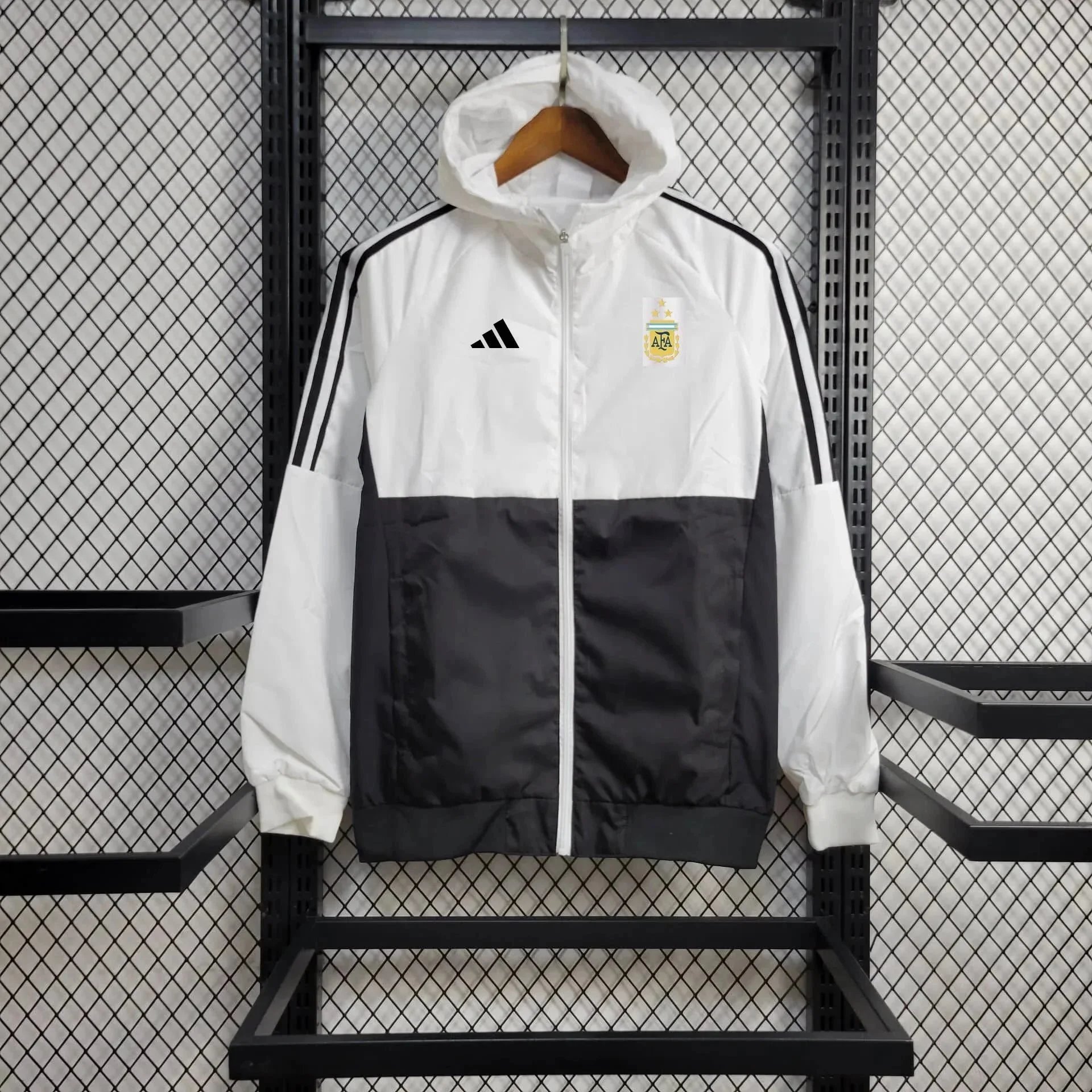 Adidas Jackets Football Club Windbreaker Jacket — Argentine White