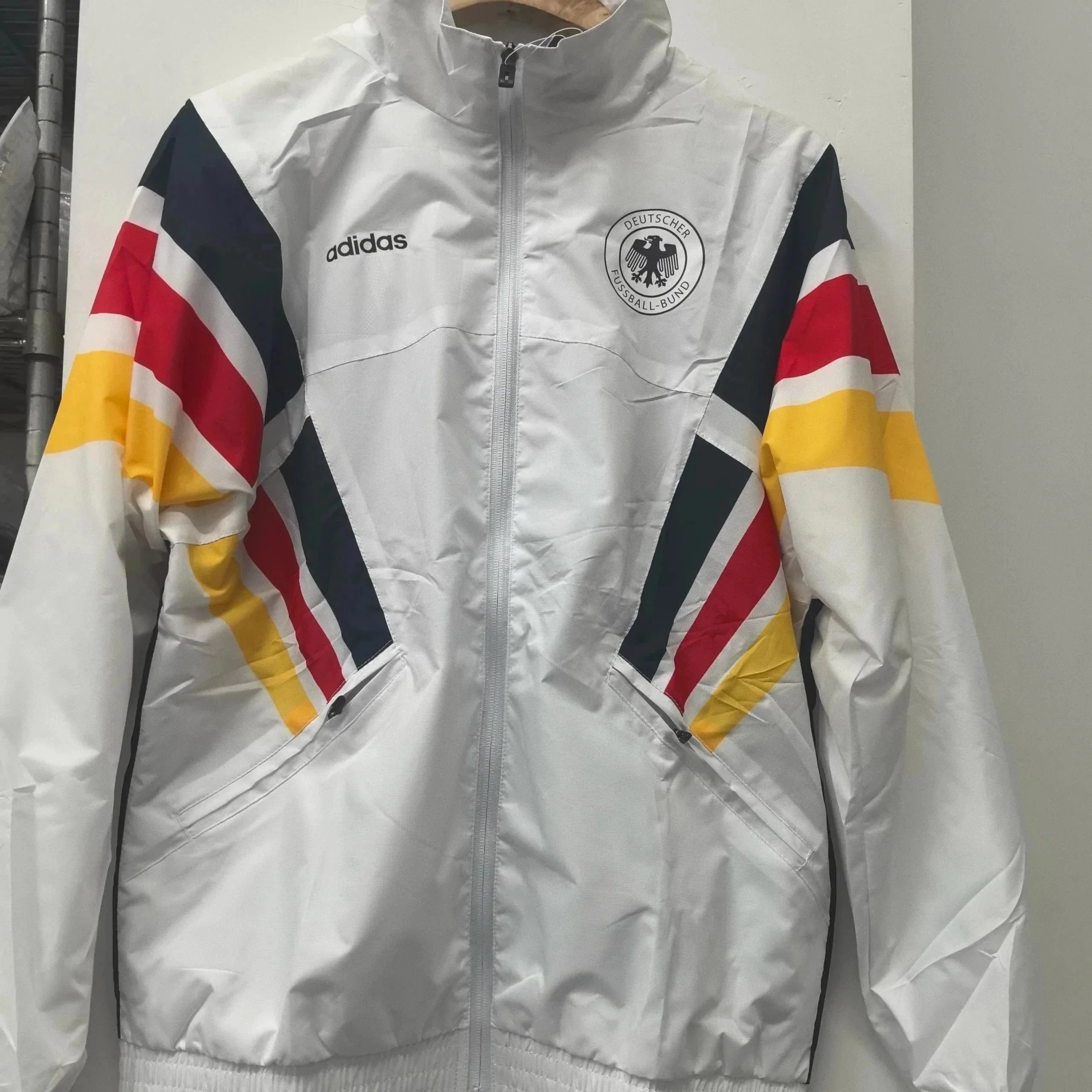 Adidas Jackets Football Club Windbreaker Jacket — German White