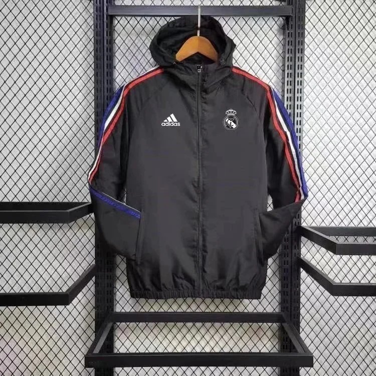 Adidas Jackets Football Club Windbreaker Jacket — Real Madrid black