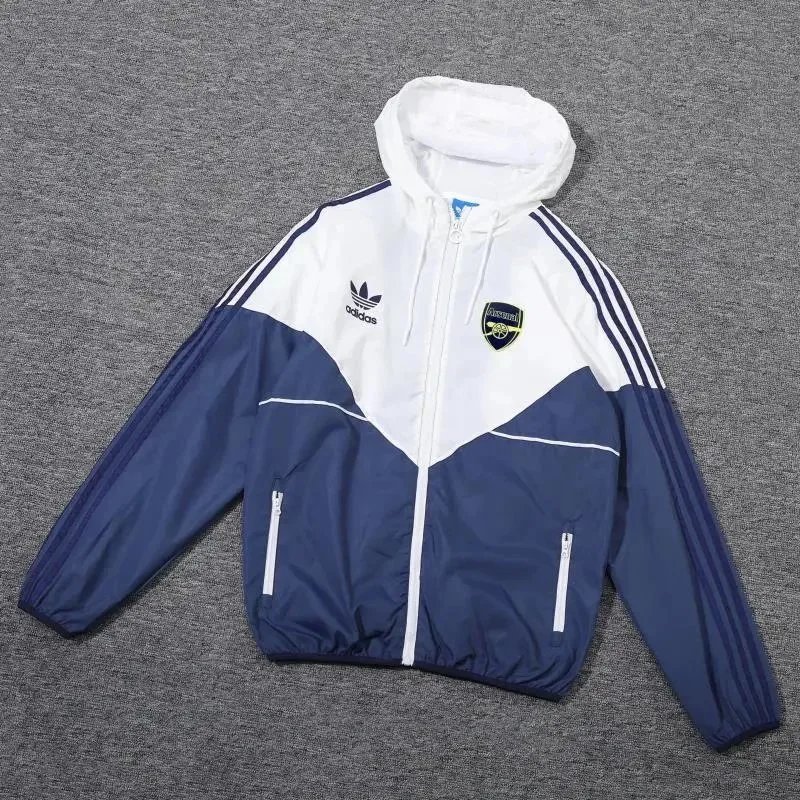 Adidas Jackets Football Club Windbreaker Jacket — Arsenal blue and white