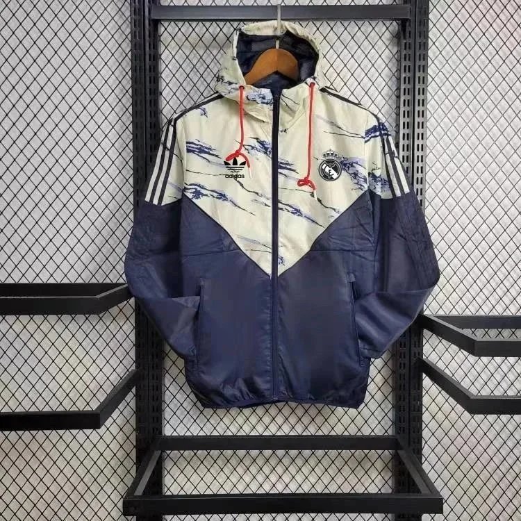 Adidas Jackets Football Club Windbreaker Jacket — Real Madrid color-blocked
