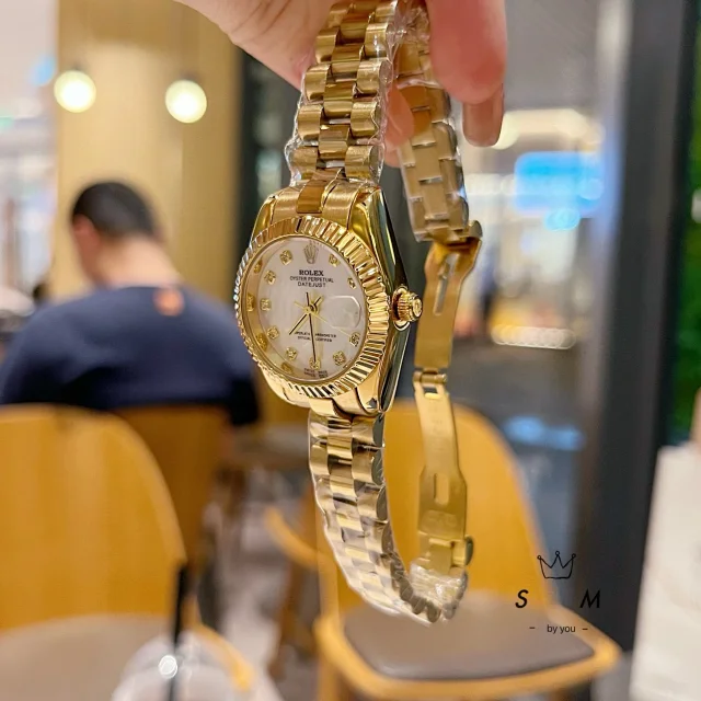 Rolex Watches Datejust crystal-bezel two-tone bracelet watch product detail image 50