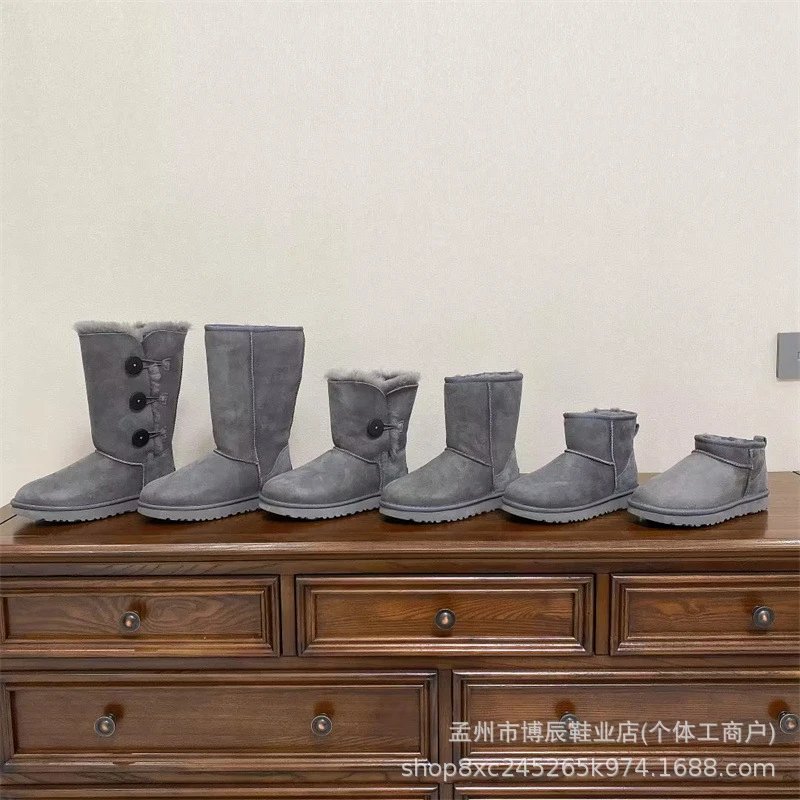 Unbranded Boots Faux Suede Shearling-Lined Snow image 4