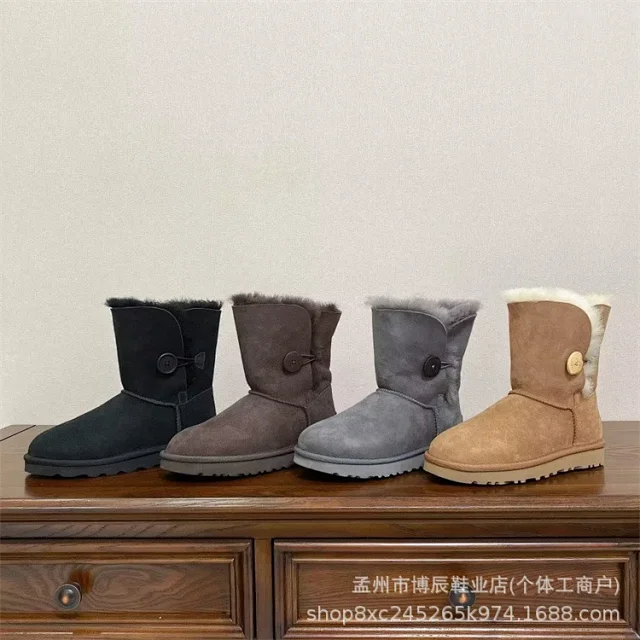 Unbranded Boots Faux Suede Shearling-Lined Snow product detail image 11