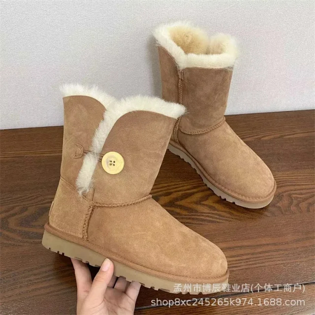 Unbranded Boots Faux Suede Shearling-Lined Snow product detail image 23