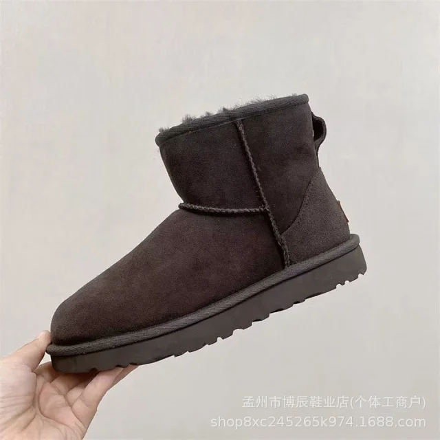 Unbranded Boots Faux Suede Shearling-Lined Snow product detail image 9
