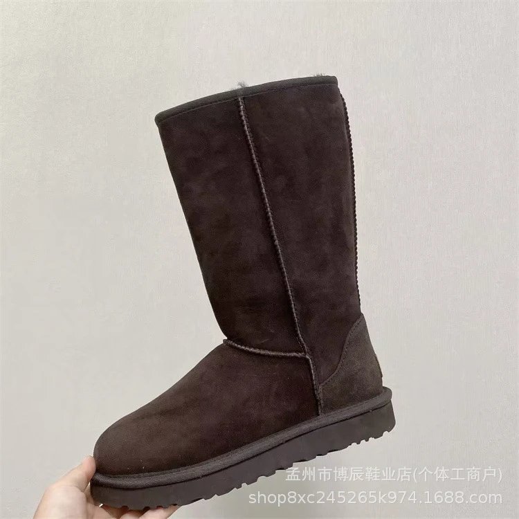 Unbranded Boots Faux Suede Shearling-Lined Snow — 5815 high tube color