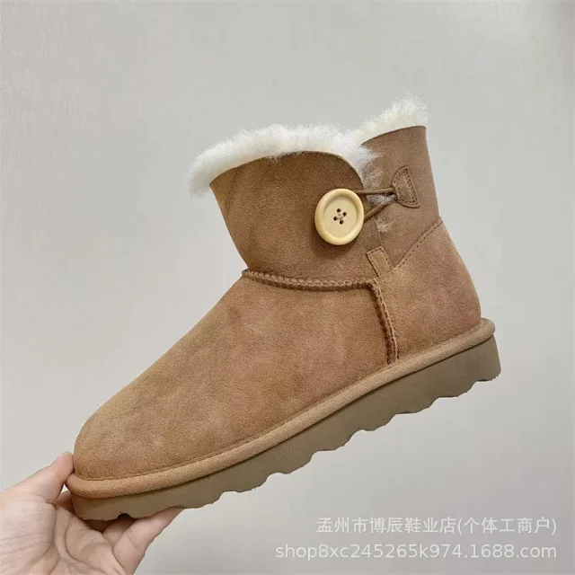 Unbranded Boots Faux Suede Shearling-Lined Snow product detail image 12