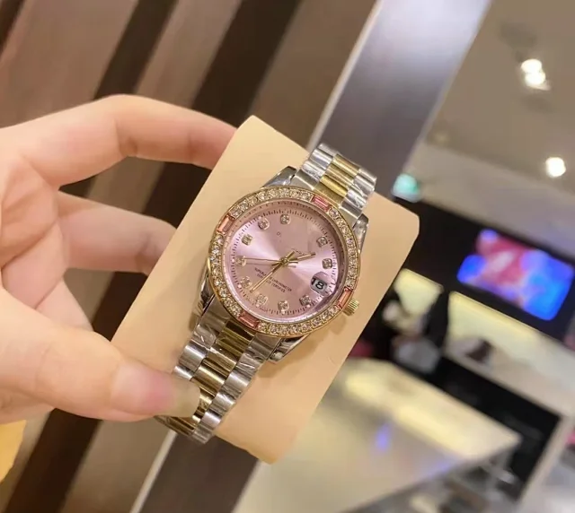Rolex Watches Datejust crystal-bezel two-tone bracelet watch product detail image 22