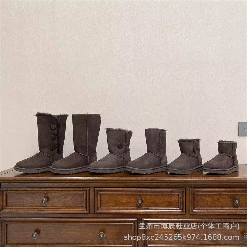 Unbranded Boots Faux Suede Shearling-Lined Snow image 3