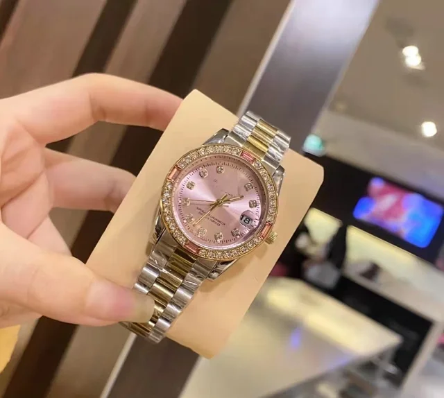 Rolex Watches Datejust crystal-bezel two-tone bracelet watch product detail image 19