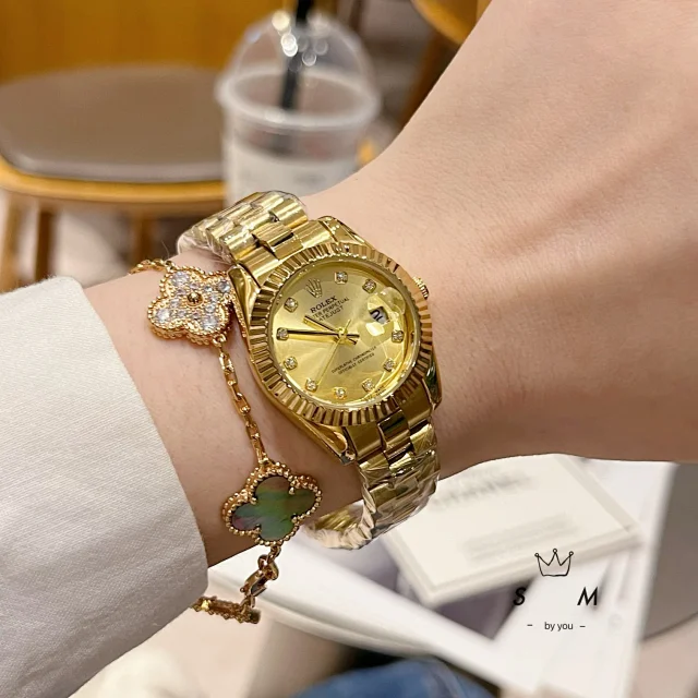 Rolex Watches Datejust crystal-bezel two-tone bracelet watch product detail image 41