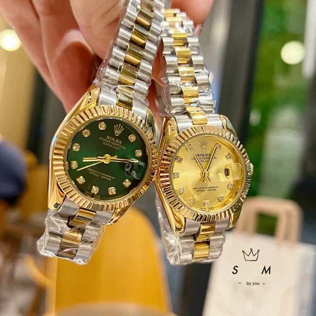 Rolex Watches Datejust crystal-bezel two-tone bracelet watch product detail image 42