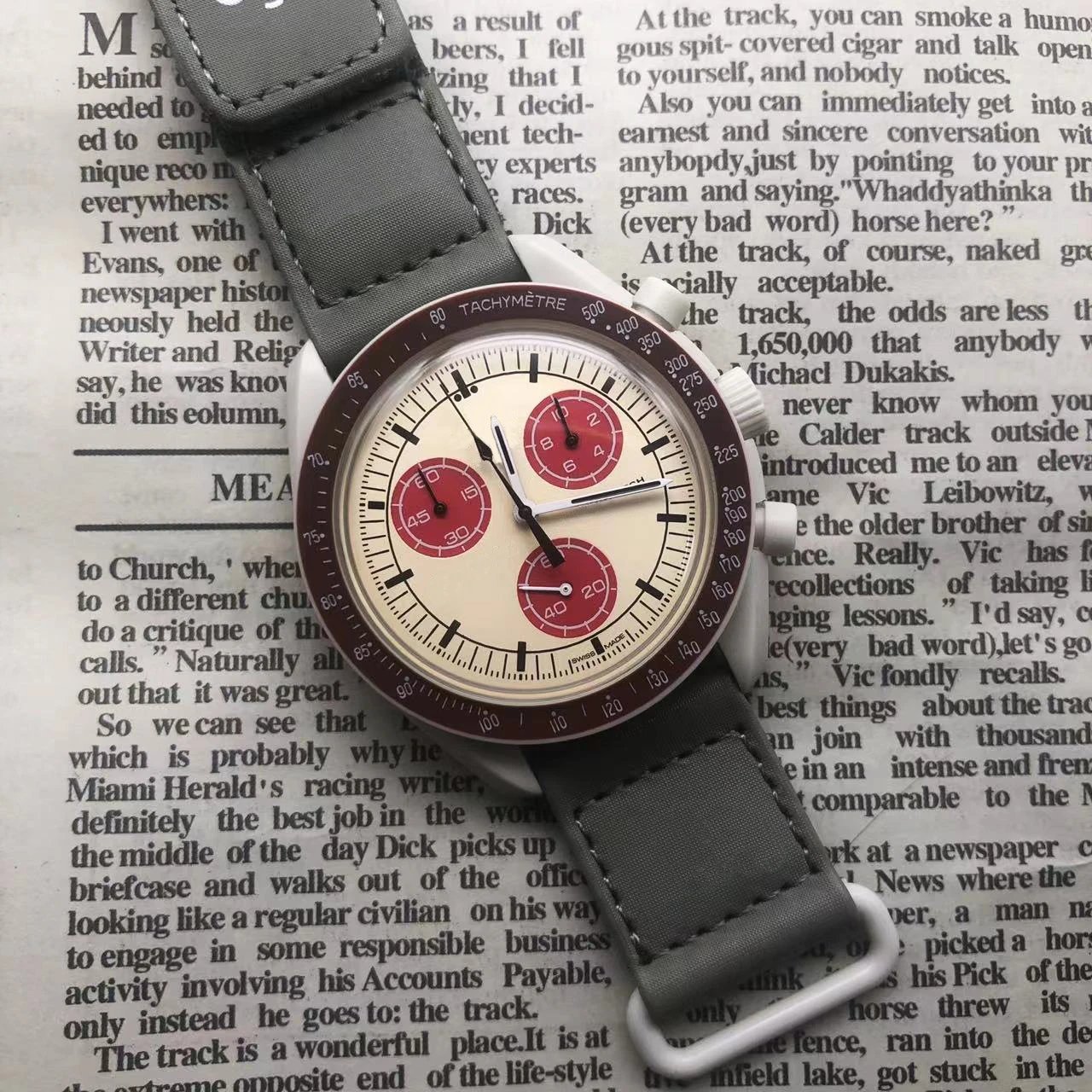 Omega MoonSwatch Mission on Earthphase and Earth chronograph watches image 9