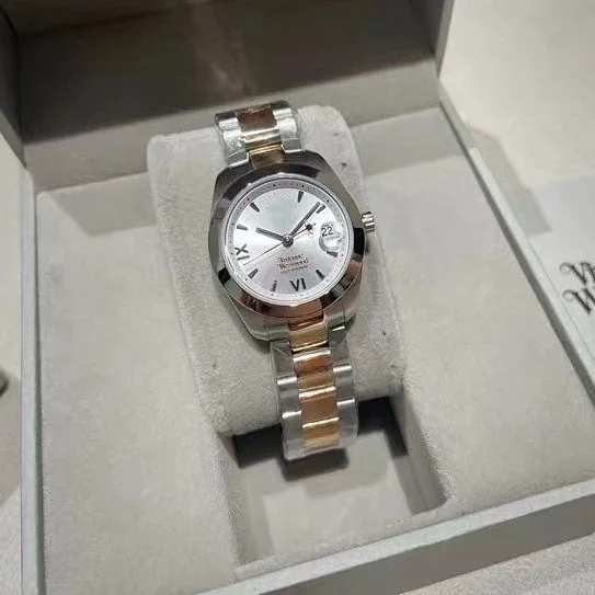 Vivienne Westwood Watches Quartz watch with orb-logo dial, date window and metal link bracelet product detail image 11
