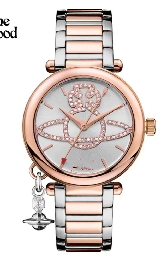 Vivienne Westwood Watches Quartz watch with orb-logo dial, date window and metal link bracelet product detail image 27