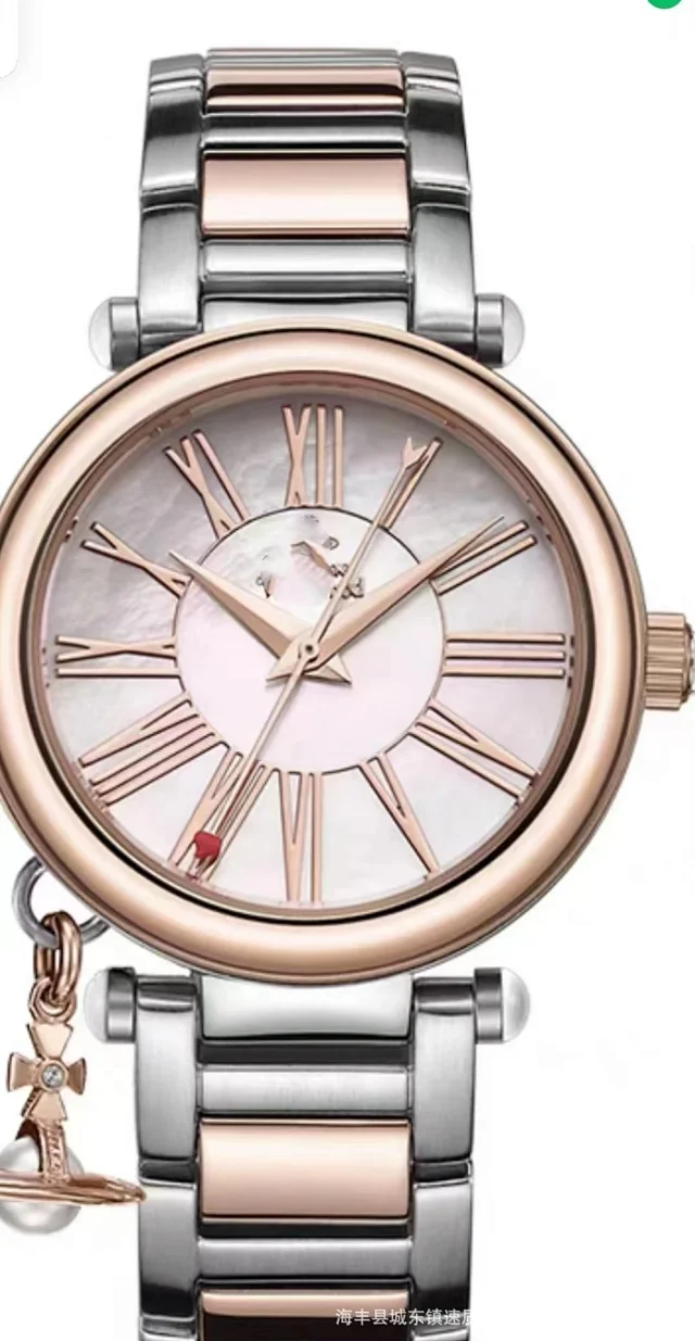 Vivienne Westwood Watches Quartz watch with orb-logo dial, date window and metal link bracelet product detail image 28