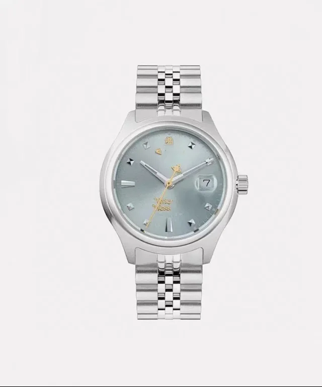 Vivienne Westwood Watches Quartz watch with orb-logo dial, date window and metal link bracelet product detail image 35