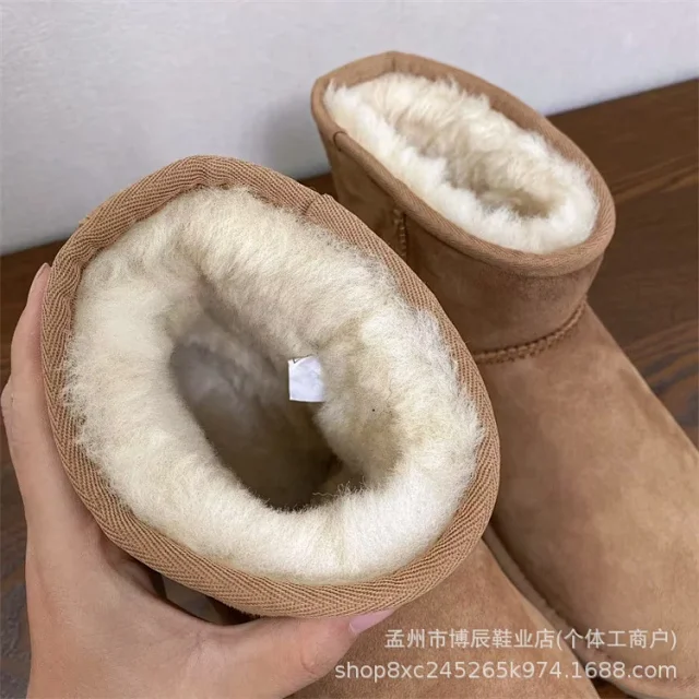 Unbranded Boots Faux Suede Shearling-Lined Snow product detail image 18